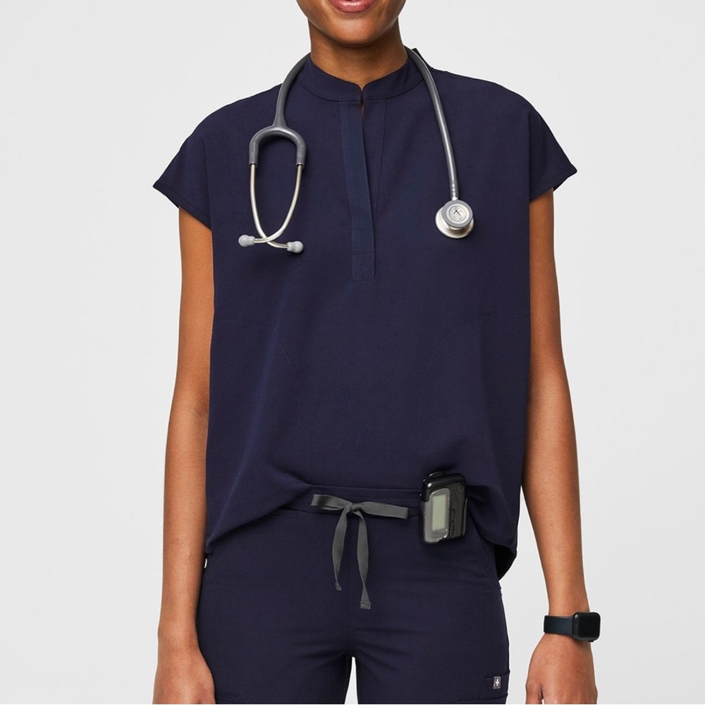 FIGS Navy Rafaela - Oversized Scrub Top